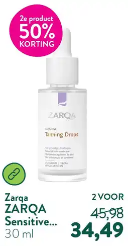 Holland & Barrett ZARQA Sensitive Tanning Drops Face aanbieding