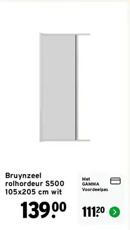 GAMMA Bruynzeel rolhordeur S500 105x205 cm wit aanbieding