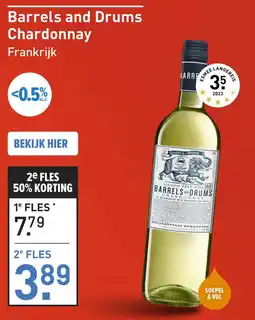 Gall & Gall Barrels and Drums Chardonnay 75CL aanbieding