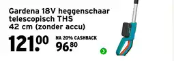 GAMMA Gardena 18V heggenschaar telescopisch THS 42 cm (zonder accu) aanbieding