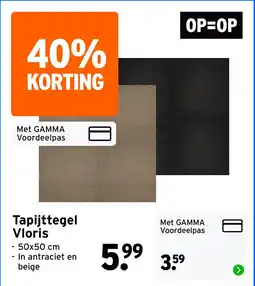 GAMMA Tapijttegel Vloris aanbieding
