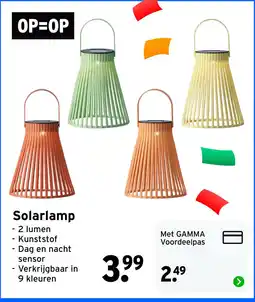 GAMMA Solarlamp aanbieding