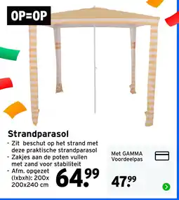 GAMMA Strandparasol aanbieding