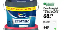 GAMMA Flexa Powerdek muurverf 10 liter +25% GRATIS aanbieding