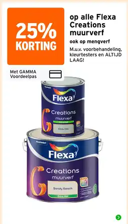 GAMMA op alle Flexa Creations muurverf aanbieding