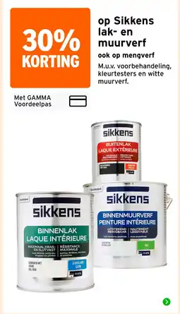 GAMMA op Sikkens lak- en muurverf aanbieding