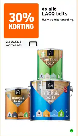 GAMMA op alle LACQ beits aanbieding