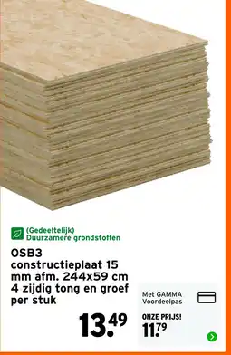 GAMMA OSB3 constructieplaat 15 mm aanbieding