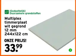 GAMMA Multiplex timmerplaat wit gegrond 12 mm aanbieding