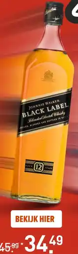 Gall & Gall Johnnie Walker Black 12 Years 100CL aanbieding