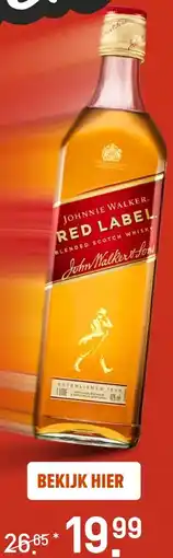 Gall & Gall Johnnie Walker Red Label 100CL aanbieding