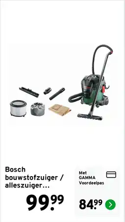 GAMMA Bosch bouwstofzuiger / alleszuiger UniversalVac 15 aanbieding