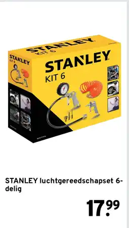 GAMMA STANLEY luchtgereedschapset 6-delig aanbieding