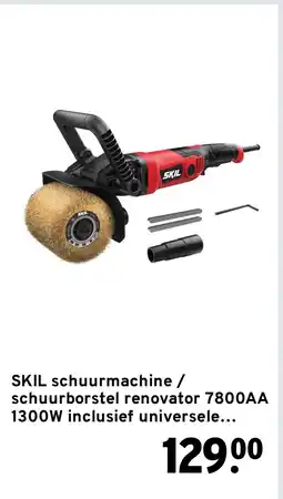 GAMMA SKIL schuurmachine / schuurborstel renovator 7800AA 1300W inclusief universele staalborstel aanbieding