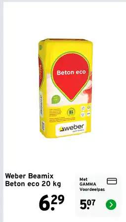 GAMMA Weber Beamix Beton eco 20 kg aanbieding