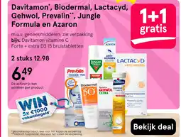 Etos Davitamon, Biodermal, Lactacyd, Gehwol, Prevalin**, Jungle Formula en Azaron aanbieding