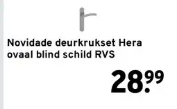 GAMMA Novidade deurkrukset Hera ovaal blind schild RVS aanbieding