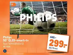 Makro Philips 50" QLED-smart-tv aanbieding