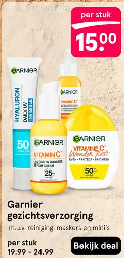 Etos Garnier gezichtsverzorging aanbieding