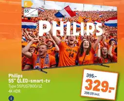Makro Philips 55" QLED-smart-tv aanbieding