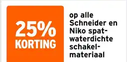 GAMMA op alleSchneider en Niko spat- waterdichte schakel- materiaal aanbieding