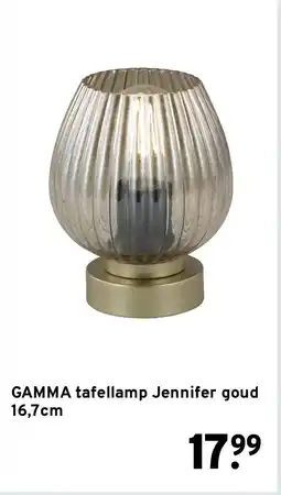 GAMMA GAMMA tafellamp Jennifer goud 16,7cm aanbieding