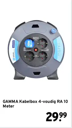 GAMMA GAMMA Kabelbox 4-voudig RA 10 Meter aanbieding