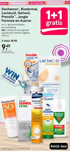 Etos Davitamon', Biodermal, Lactacyd, Gehwol, Prevalin, Jungle Formula en Azaron aanbieding
