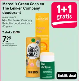 Etos Marcel's Green Soap en The Lekker Company deodorant aanbieding