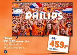 Makro Philips 65" QLED-smart-tv aanbieding