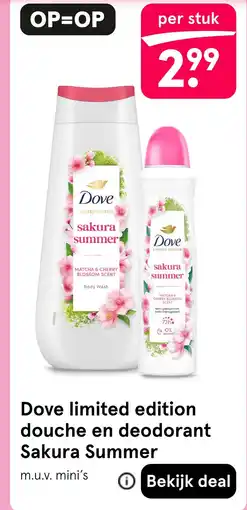 Etos Dove limited edition douche en deodorant Sakura Summer aanbieding