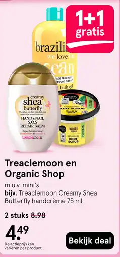 Etos Treaclemoon en Organic Shop aanbieding