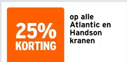 GAMMA op alle Atlantic en Handson kranen aanbieding
