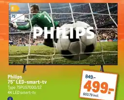 Makro Philips 75" LED-smart-tv aanbieding