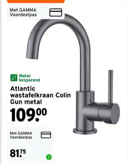 GAMMA Atlantic wastafelkraan Colin Gun metal aanbieding
