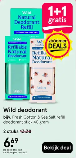Etos Wild deodorant aanbieding