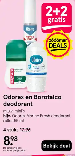 Etos Odorex en Borotalco deodorant aanbieding
