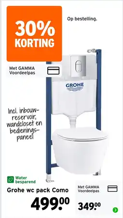 GAMMA Grohe wc pack Como aanbieding