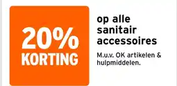 GAMMA op alle sanitair accessoires aanbieding