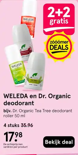 Etos WELEDA en Dr. Organic deodorant aanbieding