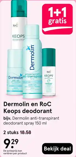 Etos Dermolin en RoC Keops deodorant aanbieding