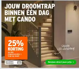 GAMMA op alletraprenovatie + trap op maat aanbieding