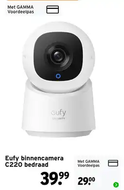 GAMMA Eufy binnencamera C220 bedraad aanbieding