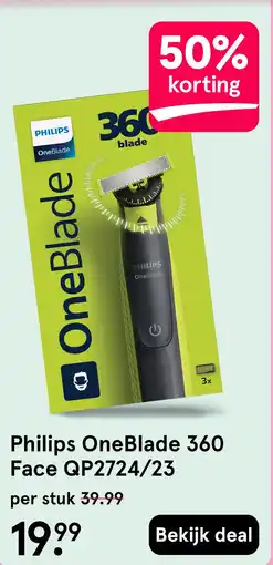 Etos Philips OneBlade 360 Face QP2724/23 aanbieding