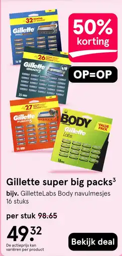 Etos Gillette super big packs³ aanbieding
