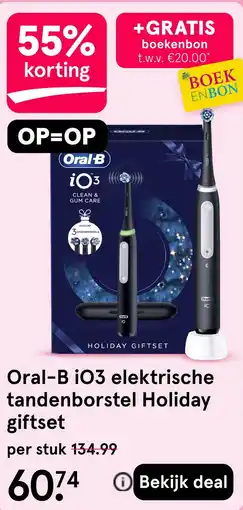 Etos Oral-B i03 elektrische tandenborstel Holiday giftset aanbieding