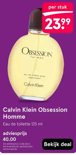 Etos Calvin Klein Obsession Homme aanbieding