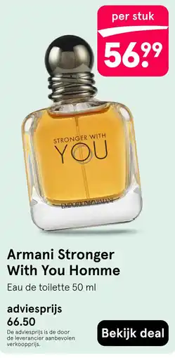 Etos Armani Stronger With You Homme aanbieding