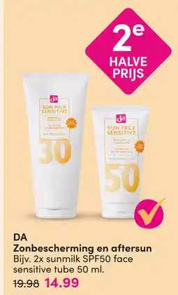 DA DA Zonbescherming en aftersun aanbieding