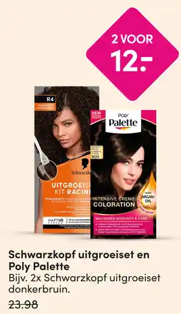 DA Schwarzkopf uitgroeiset en Poly Palette aanbieding
